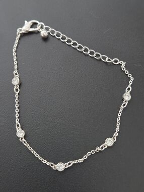 Silver Bracelet with Gems